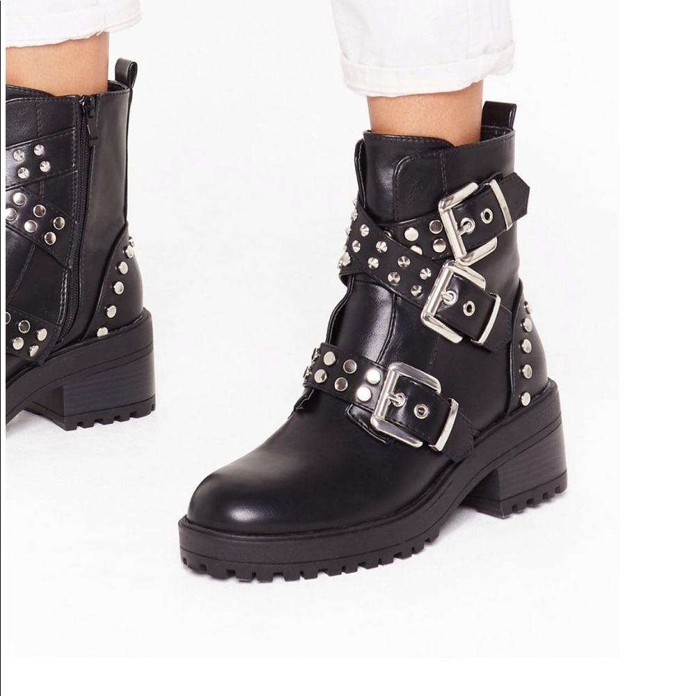 Nasty Gal Biker Boots